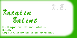 katalin balint business card