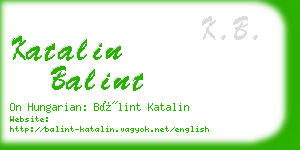 katalin balint business card